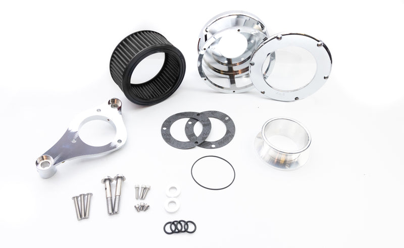 FEULING OIL PUMP CORP. Air Cleaner - BA Series - Chrome - Clear Cover - Black - Harley-Davidson 2017-2022 - M8 5538 - PartsOutlet.com.au