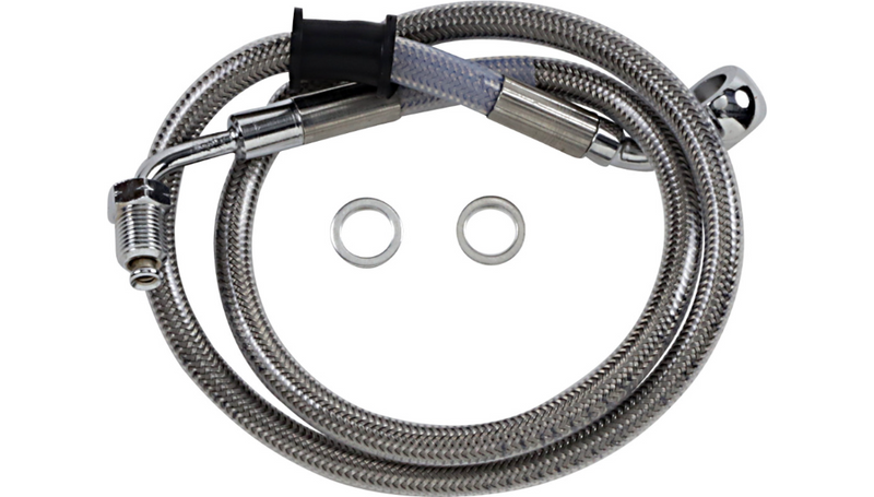 DRAG SPECIALTIES Brake Line - +4" - Stainless Steel - '18-'23 Softail - 618604-4