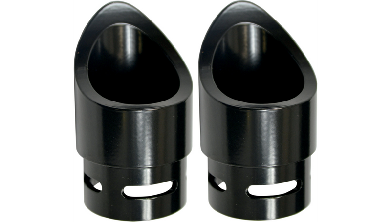 BARON Exhaust Tip - Black - Yamaha '99-'09 - Mini Scalloped BA-1100-02B - PartsOutlet.com.au