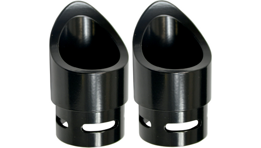 BARON Exhaust Tip - Black - Yamaha '99-'09 - Mini Scalloped BA-1100-02B - PartsOutlet.com.au