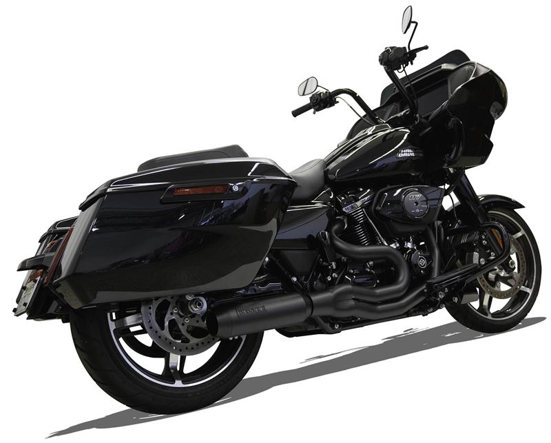 BASSANI XHAUST 2-into-1 Mid-Length Super Bike Exhaust System - 4" Muffler - M8 Touring 1F98B