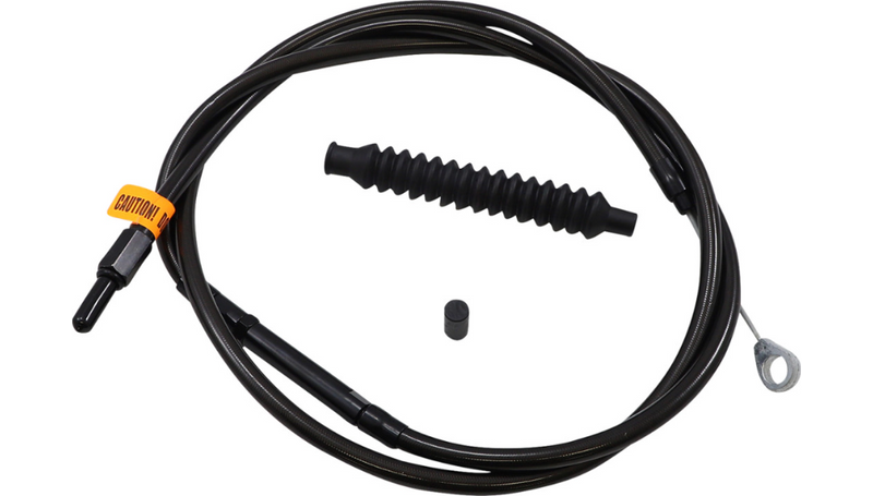 LA CHOPPERS CLUTCH CABLE MIDNIGHT STAINLESS FOR 12"-14" APE HANGERS - Touring '96-'07 - LA-8005C13M