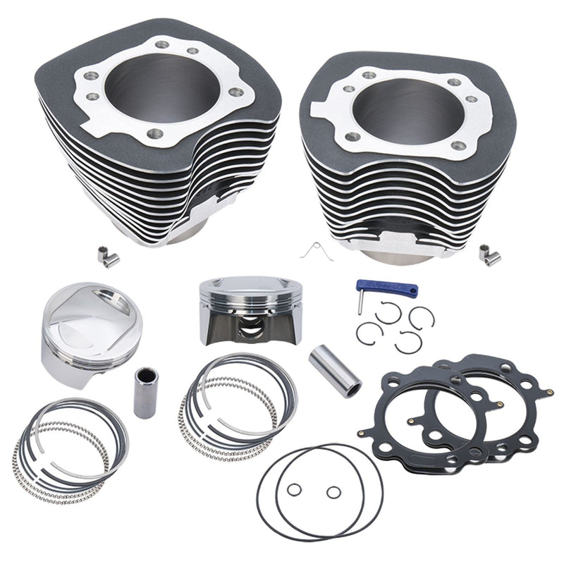 S&S CYCLE 98" Bolt-In Big Bore Kit for '99-'06 Big Twins - Wrinkle Black Finish - 910-0481