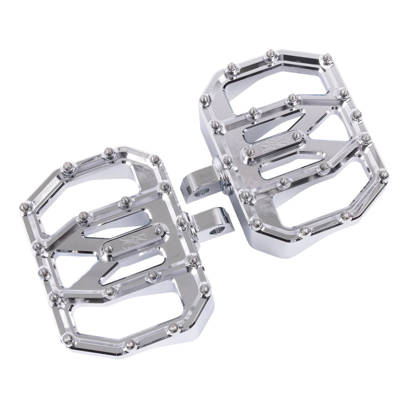 THRASHIN SUPPLY Mini Aggressor Floorboards - Chrome - Rear - Harley-Davidson '72-'25 - TSC-2031-3-D