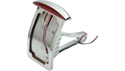 DRAG SPECIALTIES Side Mount Taillight/License Plate Mount - Curved Vertical - Harley-Davidson 1986-1999 - Half-Moon 28-6041LED BX1 - PartsOutlet.com.au