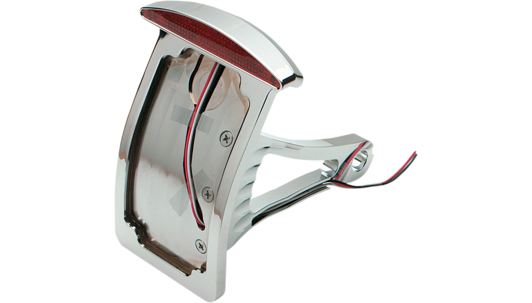 DRAG SPECIALTIES Side Mount Taillight/License Plate Mount - Curved Vertical - Harley-Davidson 1986-1999 - Half-Moon 28-6041LED BX1