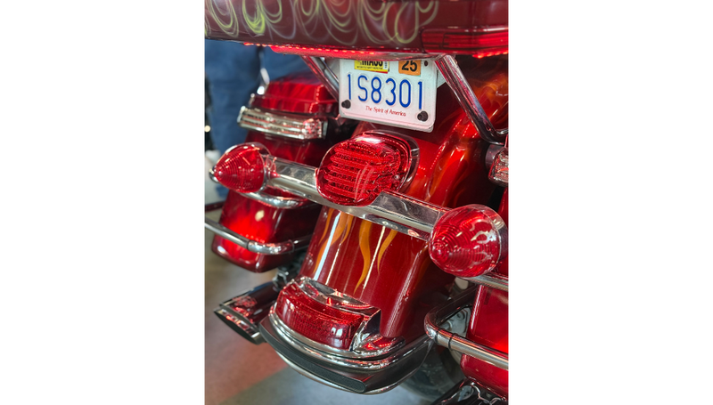 CUSTOM DYNAMICS Taillight - with Top License Plate Illumination Window - Red - Harley-Davidson '99-'24 - PB-TL-LPW-R