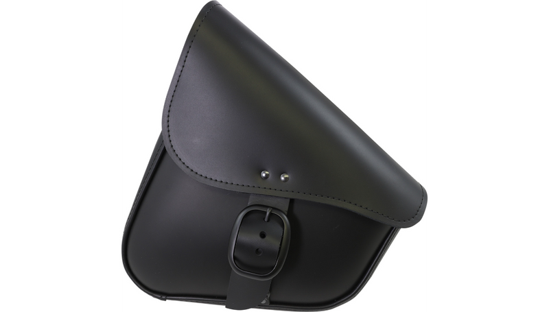 WILLIE & MAX LUGGAGE Leather Swingarm Bag - Black Matte Buckle - 59893-00