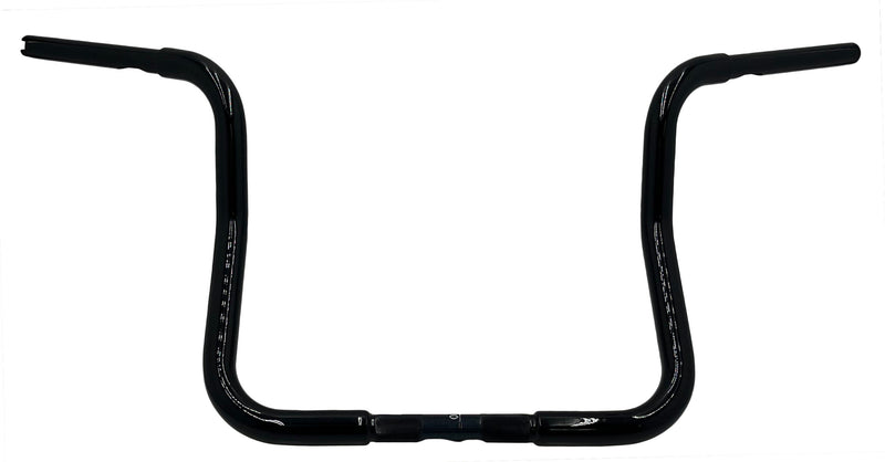 FAT BAGGERS INC. 1-1/4" EZ Install Round Top Handlebar - Reduced Reach - 13" - Black - FLH '08-'25 - 903013-B