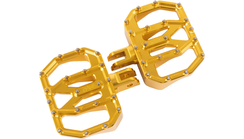 THRASHIN SUPPLY Mini Aggressor Floorboards - Gold - Front - Softail '18-'25 - TSC-2031-3-SF