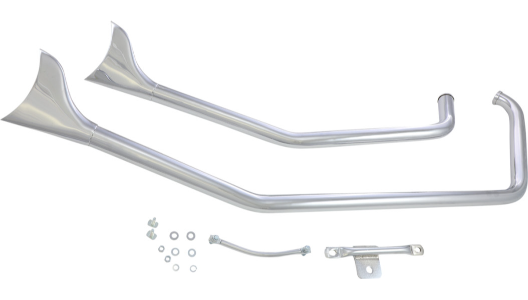 PAUGHCO Fishtail Exhaust - Upswept - '86-'99 Softail - DS716B2F - PartsOutlet.com.au