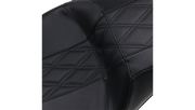 LE PERA Outcast 2Up Seat - Black Double Diamond - FLH LK-997GT2 - PartsOutlet.com.au