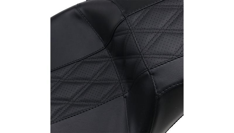 LE PERA Outcast 2Up Seat - Black Double Diamond - FLH LK-997GT2 - PartsOutlet.com.au