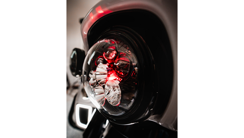 CUSTOM DYNAMICS Headlight - Shark Demon - LED - Color Changing - FL '94-'16 - SD2-7-13
