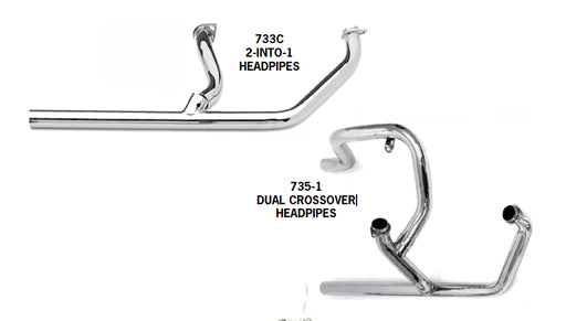 PAUGHCO 2:1 Exhaust - '70-'84 FL - Shovelhead 733C - PartsOutlet.com.au