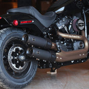S&S CYCLE GRAND NATIONAL® SLIP-ONS for M8 FAT BOB® MODELS–Black 550-0734 - PartsOutlet.com.au