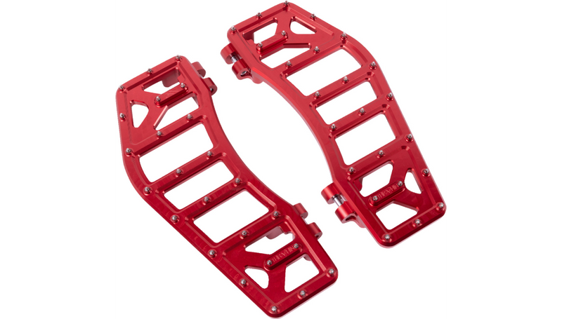 THRASHIN SUPPLY Aggressor Floorboards - Red - FL '07-'25 - TSC-2219-2