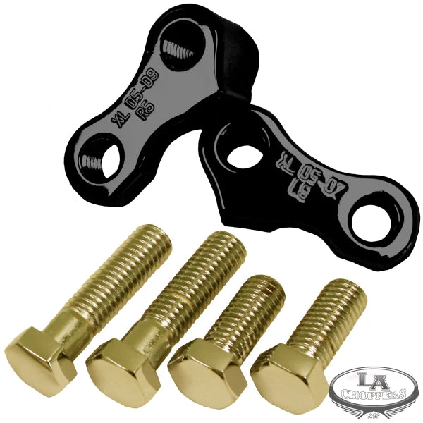 LA CHOPPERS Rear Lowering Kit - Black Powder Coated - Lowers 1" - XL '05-'15 - LA-7590-03B