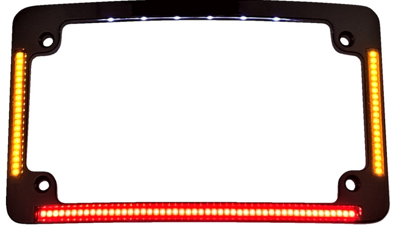 CUSTOM DYNAMICS License Plate Frame - Radius - Black - TF05-B
