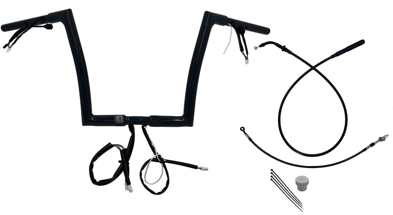 FAT BAGGERS INC. 1-1/4" EZ Install Flat Top Handlebar - 12" - Black - FLTR '23-'25 - 749912-B