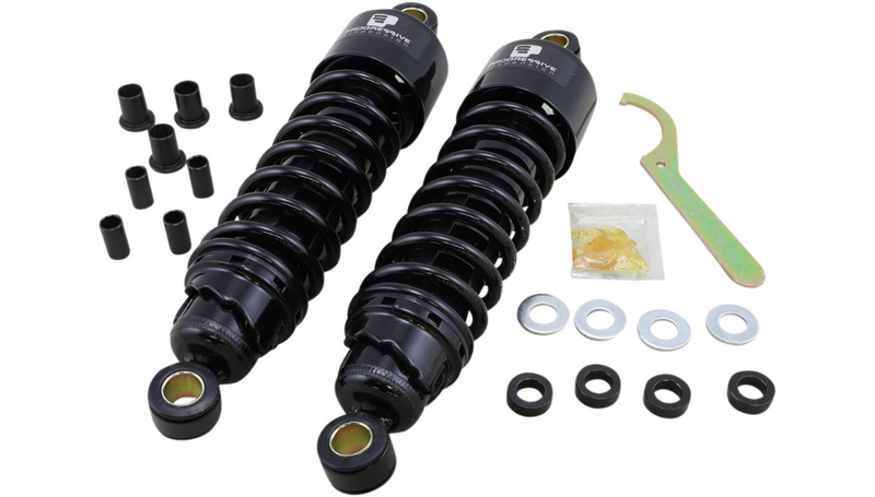 PROGRESSIVE SUSPENSION 412 Series Shock - 11.5" - Standard - Black - Harley-Davidson Touring '06-'25 FLH/T - 412-4074B