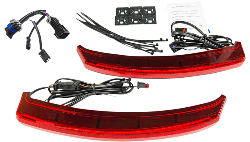 CUSTOM DYNAMICS Saddlebag Lights - Red - Indian '19-'25 - CD-INDBAG-INT-R