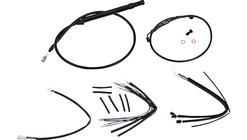 BURLY BRAND Control Kit - 14" Gorilla Handlebars - Black - Softail '18-'24 - B30-1240