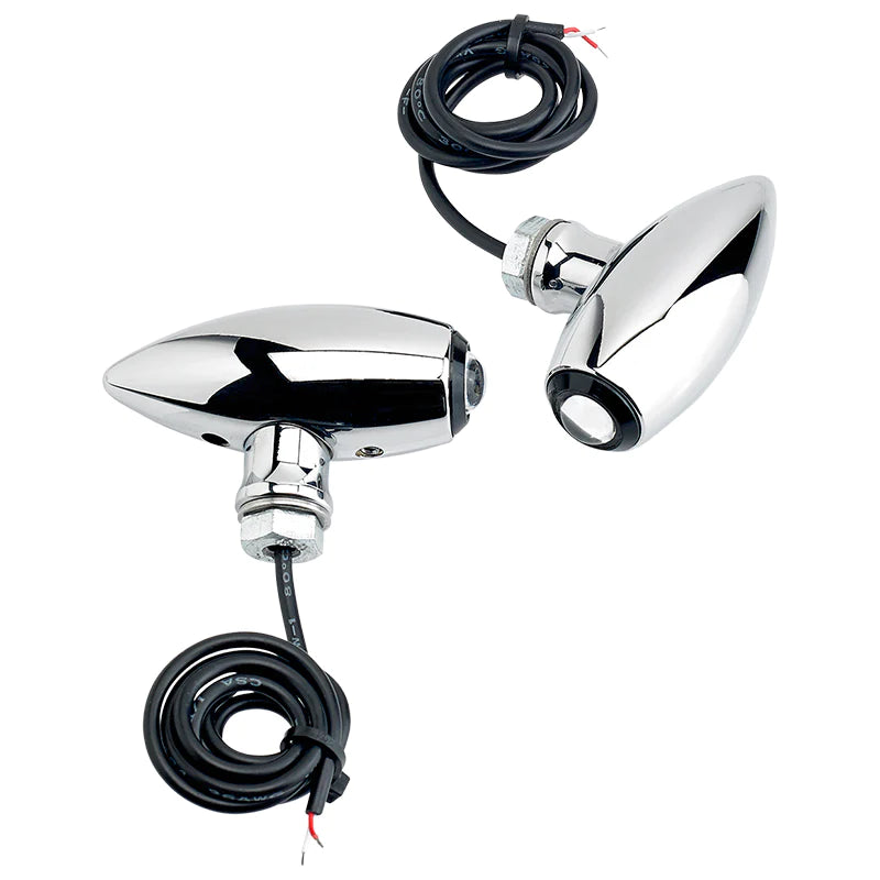 JOKER MACHINE Center-Mount Astro LED Lights - Chrome/Amber 05-52AC - PartsOutlet.com.au