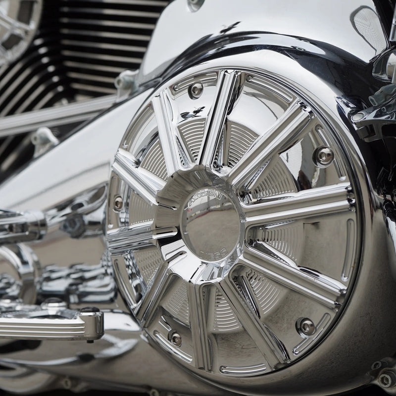 ARLEN NESS 10-GAUGE® DERBY COVER, CHROME - 16-up FLT TOURING / BAGGER - 700-001 - PartsOutlet.com.au