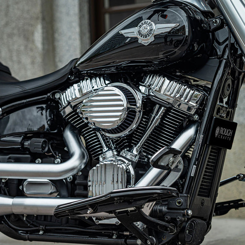 ARLEN NESS Rough Craft Air Cleaner Kit - Chrome -  Touring '24+ & Softail '25+ - RC-600-022