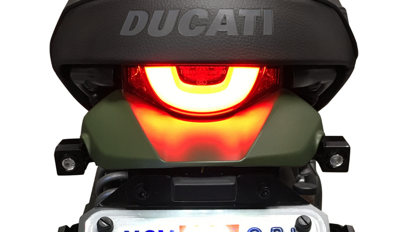 JOKER MACHINE Side-mount LED Turn Signals - Black/Red 05-206-RB - PartsOutlet.com.au