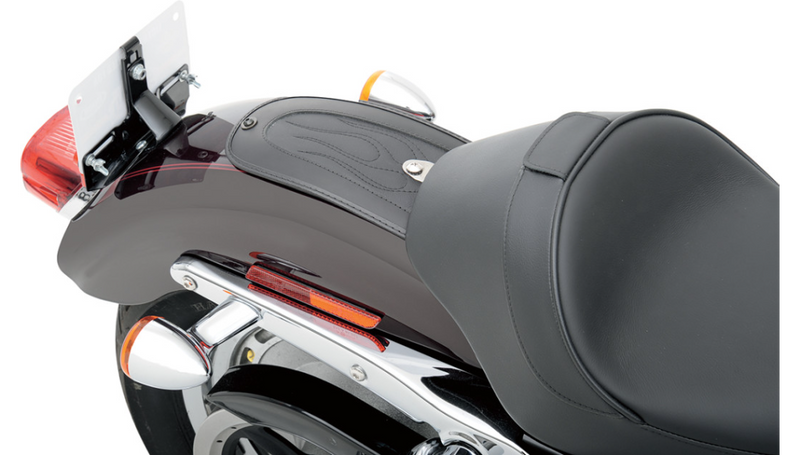 DRAG SPECIALTIES Fender Skin - Flame Stitched Automotive-Grade Vinyl Center - 10" - XL '04-'21 - 1405-0143
