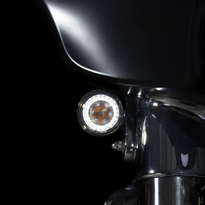 CUSTOM DYNAMICS Bullet Turn Signal - 1156 - Chrome - Smoke Lens - PB-BB-AW-1156CS