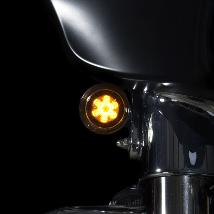 CUSTOM DYNAMICS Bullet Turn Signal - 1156 - Chrome - Smoke Lens - PB-BB-AW-1156CS