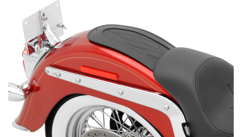 DRAG SPECIALTIES Fender Skin - Flame Stitched Automotive-Grade Vinyl Center - 13-1/4" - Softail '00-'10 - 1405-0149