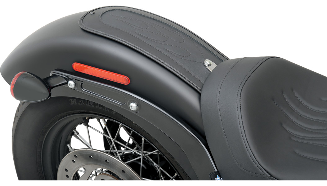 DRAG SPECIALTIES Fender Skin - Flame Stitched Automotive-Grade Vinyl Center - Harley-Davidson 2018-2021 - 14" 1405-0281