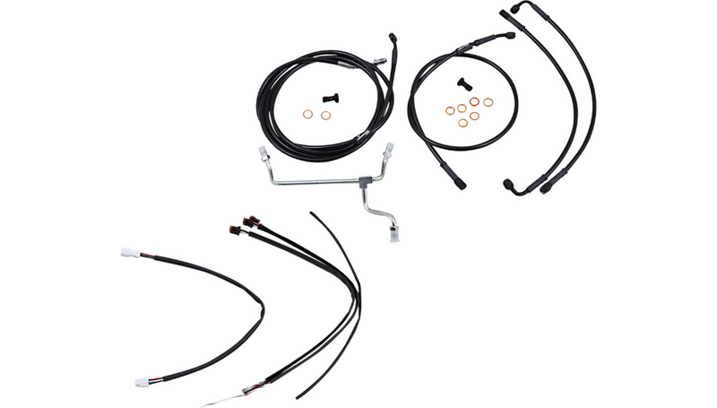 BURLY BRAND Control Kit - 18" Ape Hanger Handlebars - Harley-Davidson '17-'19 - B30-1184