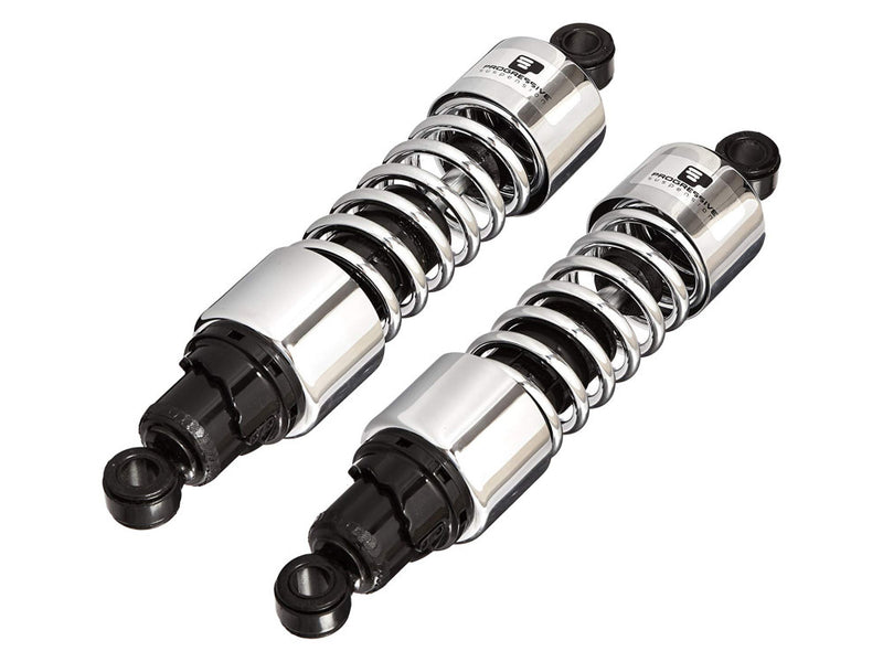 PROGRESSIVE SUSPENSION 412 Series Shock - 13" - Harley-Davidson Touring 1980-2005, Sportster 1979-2003 & FXR 1982-1994 - Standard - Chrome - H-D - 412-4002C