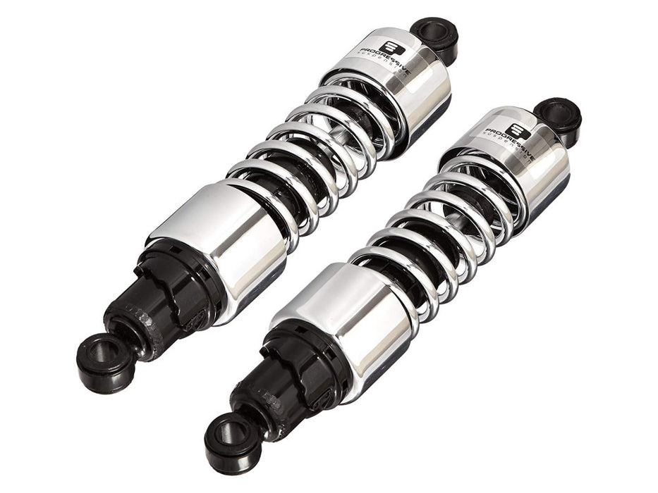 PROGRESSIVE SUSPENSION 412 Series Shock - 13" - Harley-Davidson Touring 1980-2005, Sportster 1979-2003 & FXR 1982-1994 - Standard - Chrome - H-D 412-4002C