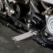BILTWELL Sanderson Footpegs - Polished - Silver - 7001-302-01 - PartsOutlet.com.au