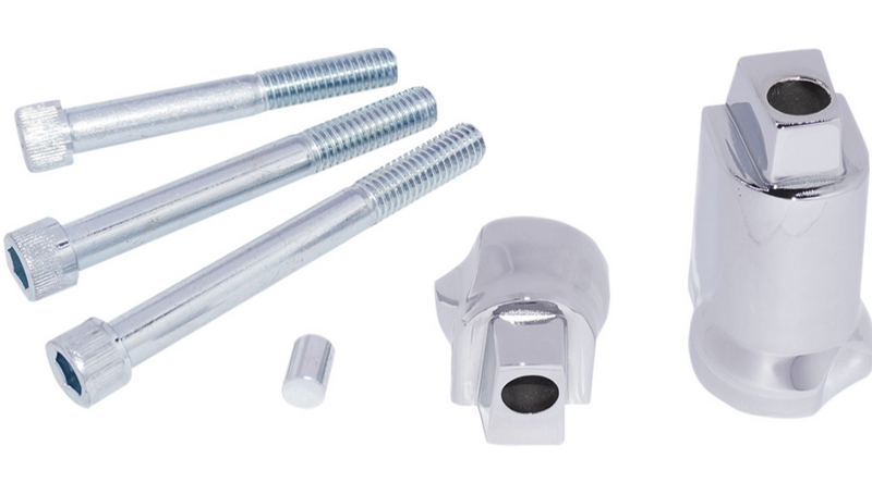 DRAG SPECIALTIES Passenger Floorboard Mount - Harley-Davidson 2018-2023 - Chrome P17-0415-AC - PartsOutlet.com.au