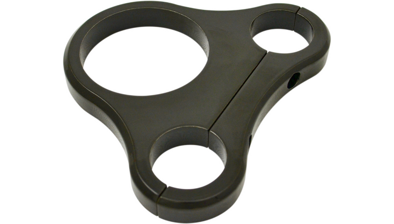 DRAG SPECIALTIES 1.25" T-Bar Single Gauge Mount - Gloss Black - For 2.375/2.4" Mini Gauge - 2201-0202