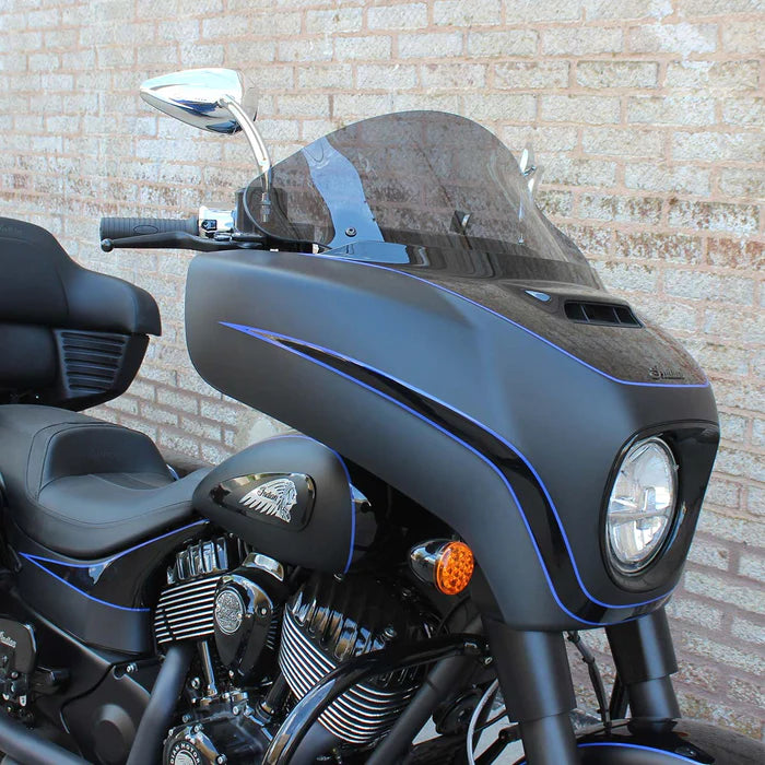 KLOCK WERKS Flare Windshield - 14" - Tall - Dark Smoke - Indian '14-'25 - KWW-04-0498