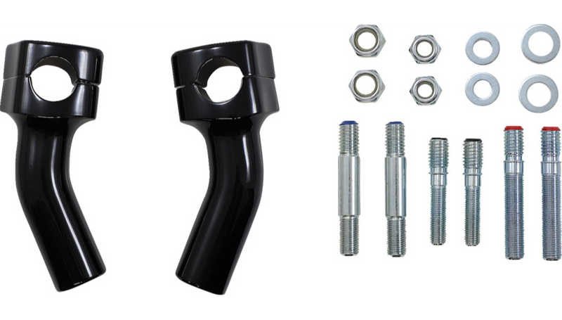 BARON Risers - Kickback - 1" - Black BA-7410B