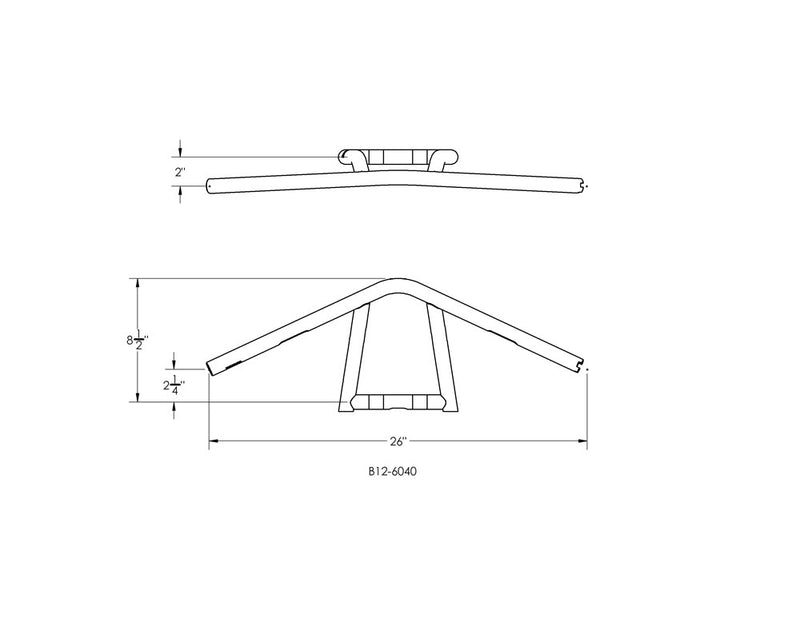 BURLY BRAND Handlebar - Jim - 9" - Black - '83-'22 XL - B12-6040B