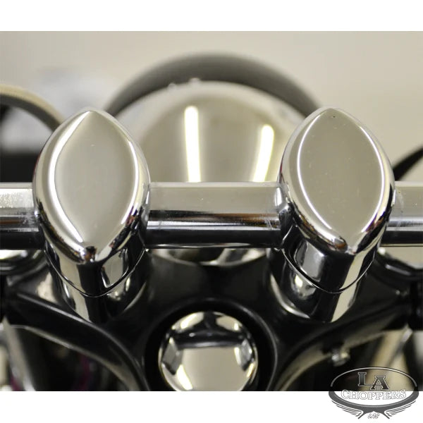 LA CHOPPERS RISERS SMOOTH FOR 1" HANDLEBARS 1.5" RISE CHROME UNIVERSAL - LA-7402-01