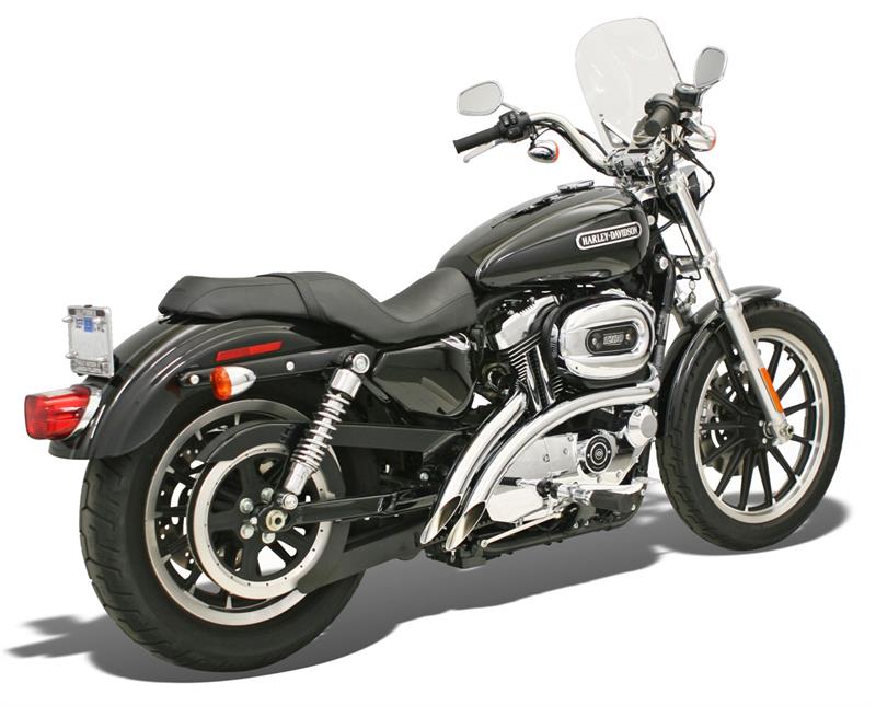 BASSANI XHAUST Radial Sweeper Exhaust - Chrome - '07-'13 XL Sportster - XL4-FF12CL - PartsOutlet.com.au