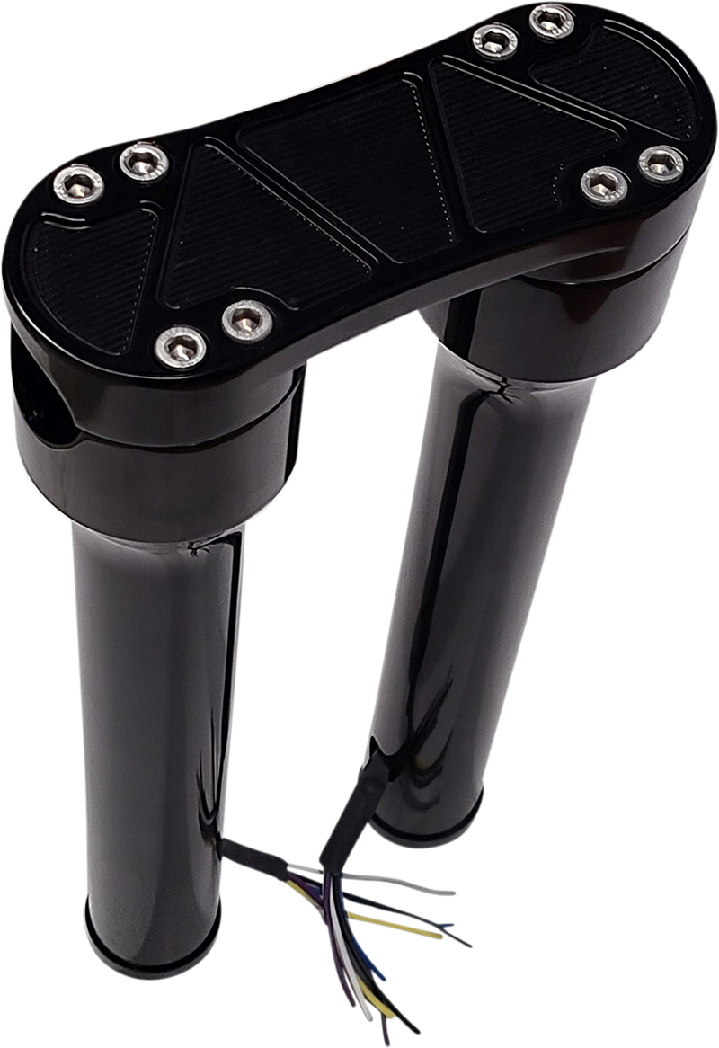 ACCUTRONIX Risers - Threaded - 12" - Black HR2212-B