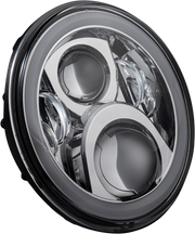CUSTOM DYNAMICS ProGLOW* 7" Headlamp - with Adapter - Chrome PG-7-14-C