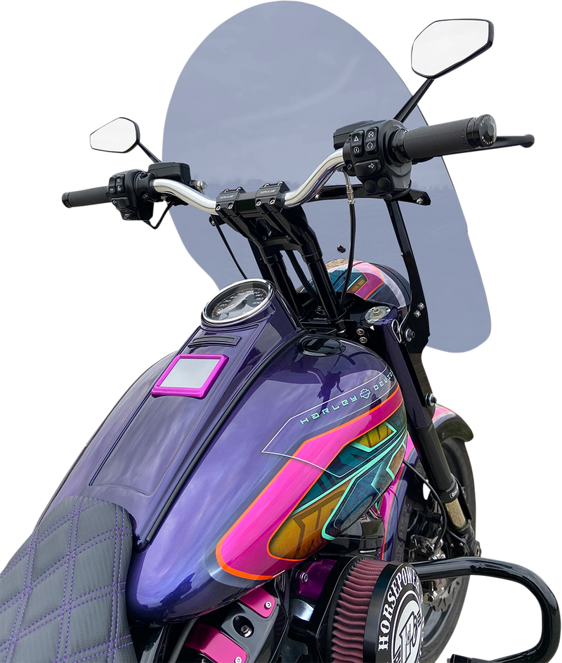 KLOCK WERKS Billboard Windshield - 17-1/2" - Dark Smoke - Softail '18-'23 - KWW-02-0602
